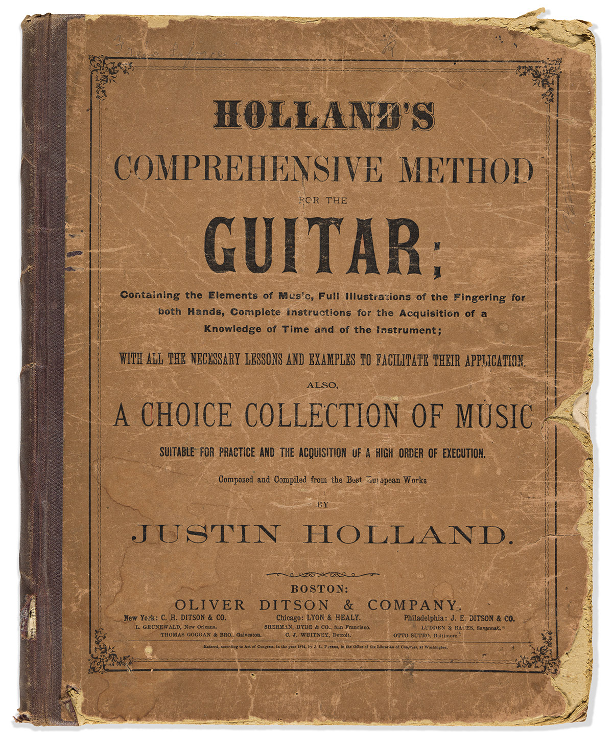 (ENTERTAINMENT--MUSIC.) Justin Holland. Holland’s Comprehensive Method for the Guitar.